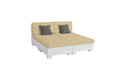 Ledge Lounger SG 4 Piece Sunchair — White Base-4633 Linen Fabric