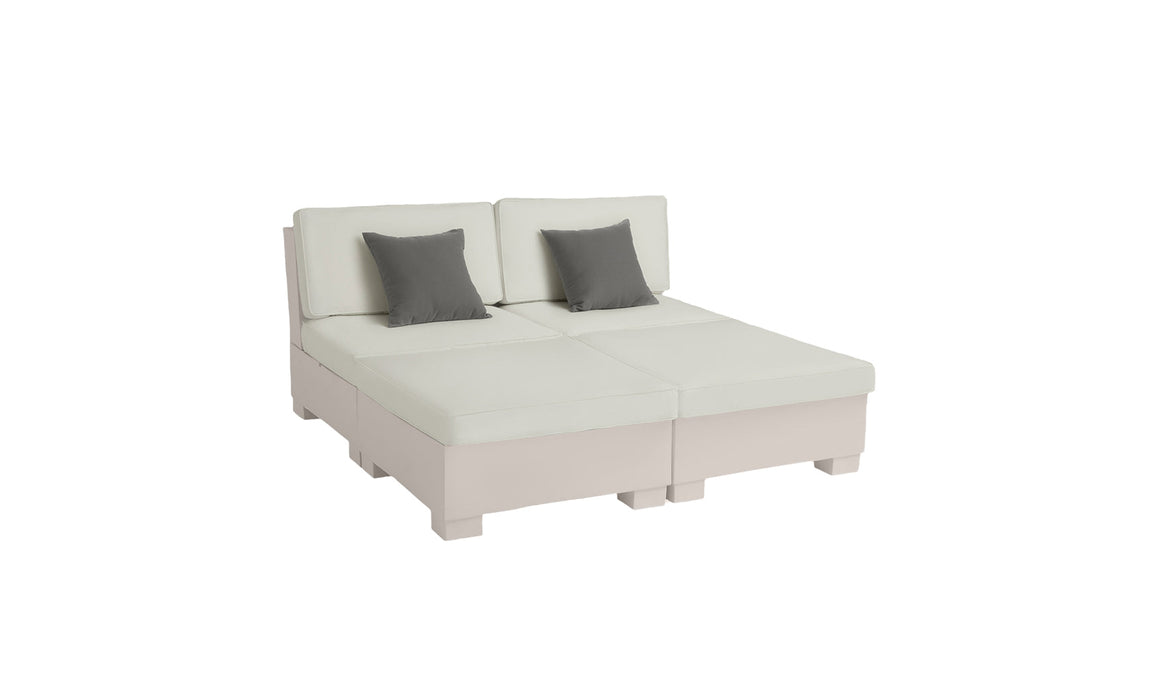 Ledge Lounger SG 4 Piece Sunchair — Cloud Base-4651 Silver Fabric