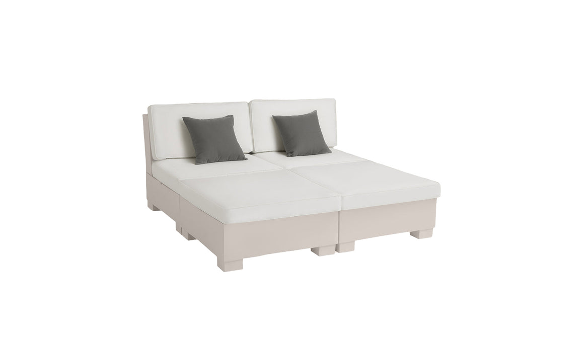 Ledge Lounger SG 4 Piece Sunchair — Cloud Base-4634 White Fabric