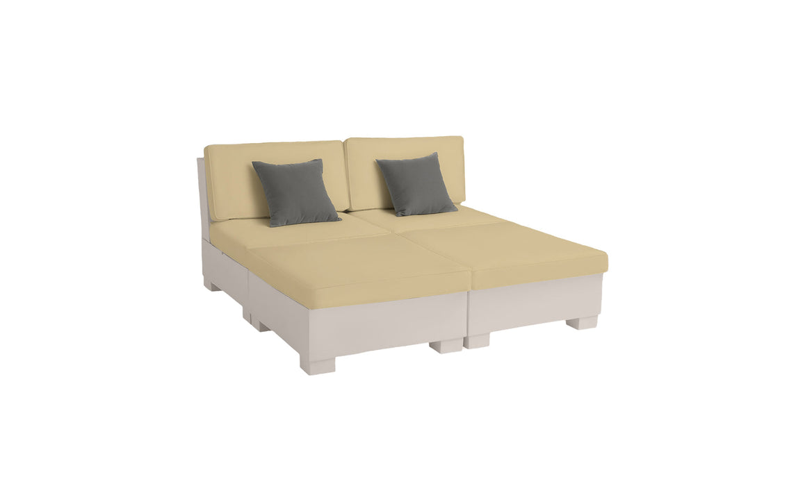 Ledge Lounger SG 4 Piece Sunchair — Cloud Base-4633 Linen Fabric