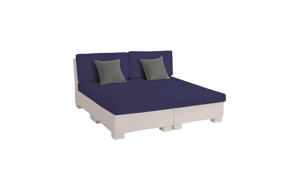 Ledge Lounger SG 4 Piece Sunchair — Cloud Base-4646 Captain Navy Fabric