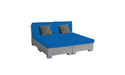 Ledge Lounger SG 4 Piece Sunchair — Granite Gray Base-4601 Pacific Blue Fabric