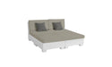 Ledge Lounger SG 4 Piece Sunchair — White Base-4630 Cadet Grey Fabric