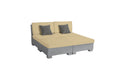 Ledge Lounger SG 4 Piece Sunchair — Granite Gray Base-4633 Linen Fabric