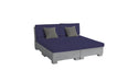 Ledge Lounger SG 4 Piece Sunchair — Granite Gray Base-4646 Captain Navy Fabric