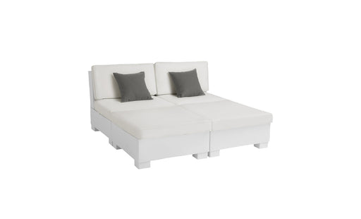 Ledge Lounger SG 4 Piece Sunchair — White Base-4634 White Fabric