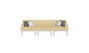 Ledge Lounger Mainstay Sectional Arrangement 3 Piece Sofa — Mainstay Sectional Arrangement 3 Piece Sofa