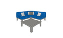 Ledge Lounger Mainstay Sectional Arrangement 4 Piece Diamond — Mainstay Sectional Arrangement 4 Piece Diamond