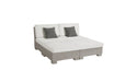 Ledge Lounger SG 4 Piece Sunchair — Sandstone Base-4634 White Fabric