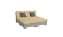 Ledge Lounger SG 4 Piece Sunchair — Sandstone Base-4633 Linen Fabric
