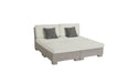 Ledge Lounger SG 4 Piece Sunchair — Sandstone Base-4651 Silver Fabric