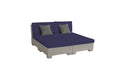 Ledge Lounger SG 4 Piece Sunchair — Sandstone Base-4646 Captain Navy Fabric
