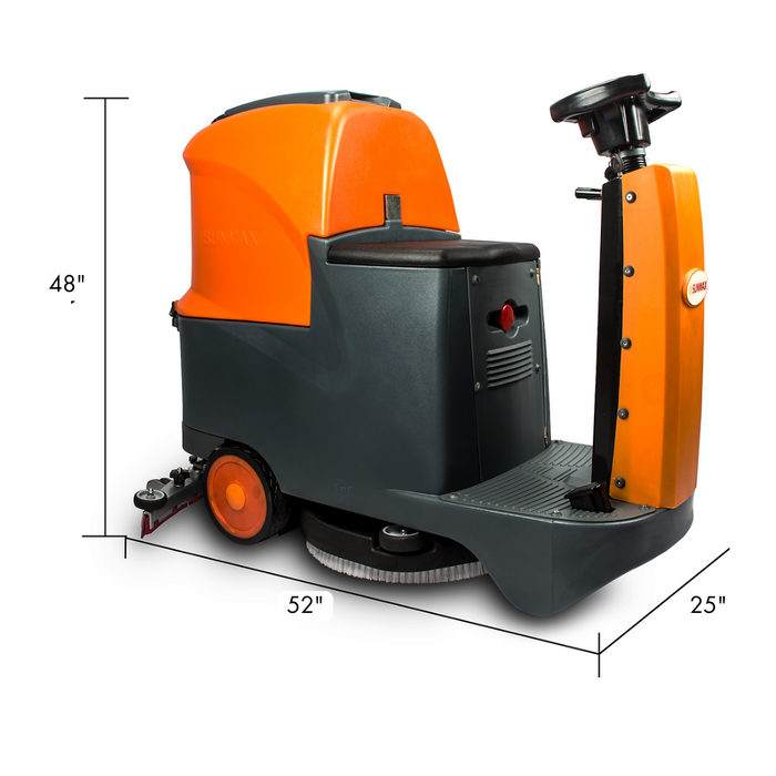 SANITMAX Ride-On Floor Scrubber RT70, 48000 Sqft/H Efficiency, 18.5 Gal Tanks, 31-inch Squeegee Width - View 9