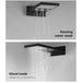 Cascada Showers 9"x22" Matt Black Wall Mounted Multi Settings Shower System - Detail View 2