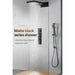 Cascada Showers 9"x22" Matt Black Wall Mounted Multi Settings Shower System - Main Product Image