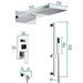 Cascada Showers 9"x22” Music LED shower set with Single Valve & LCD Display - Detail View 2