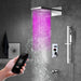 Cascada Showers 9"x22” Music LED shower set with Single Valve & LCD Display - Main Product Image