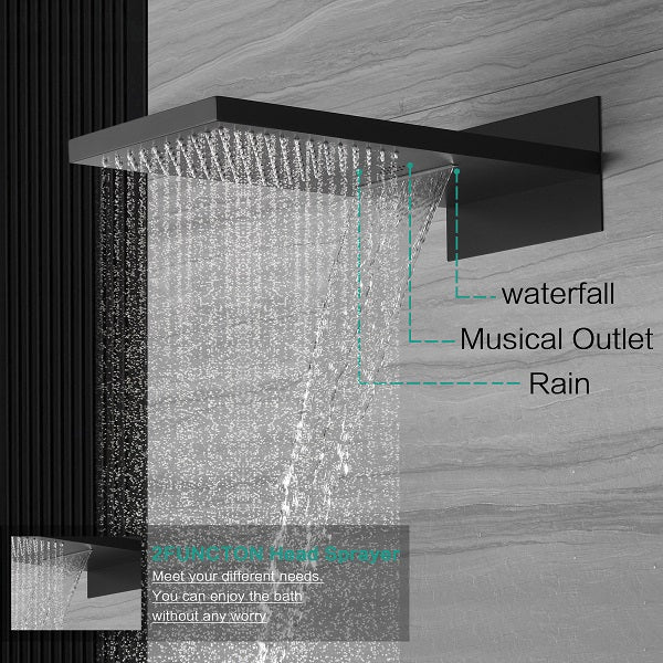 Cascada Showers Capri 9"x22” Music LED Shower System: The Ultimate Shower Experience - View 13