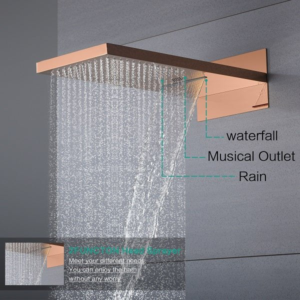 Cascada Capri 9"x22” Music LED Shower System - View 14