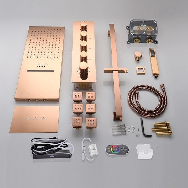 Cascada Capri 9"x22” Music LED Shower System - Features