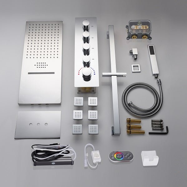 Cascada Capri 9"x22” Music LED Shower System: The Smart Way to Shower - Lifestyle View