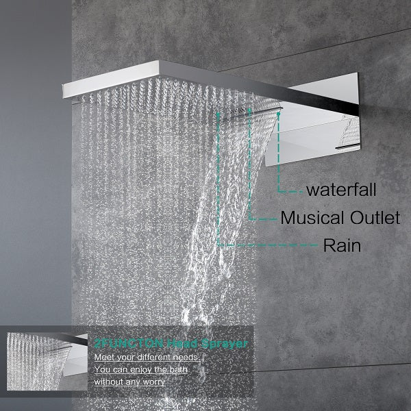 Cascada Capri 9"x22” Music LED Shower System: The Smart Way to Shower - View 14