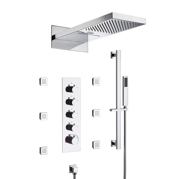 Cascada Capri 9"x22” Music LED Shower System: The Smart Way to Shower - View 15