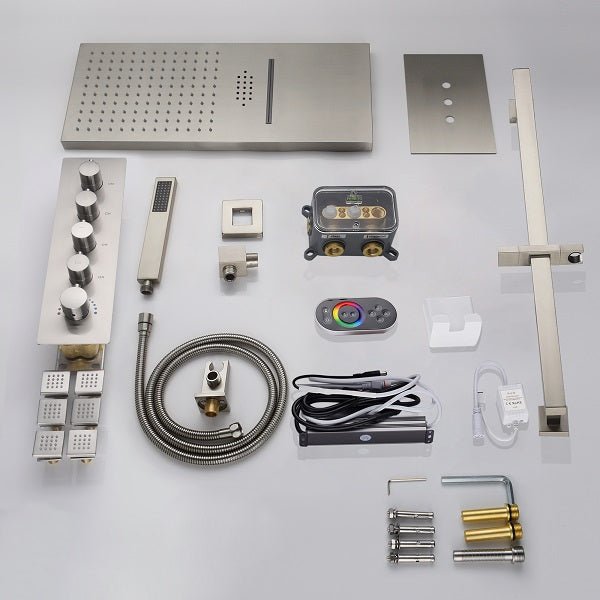 Cascada Showers 9"x22” Capri Music LED shower system - Product Image 5