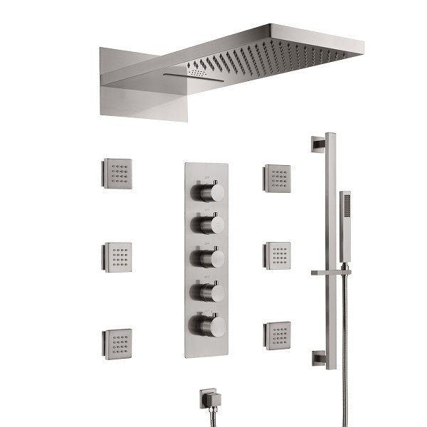 Cascada Showers 9"x22” Capri Music LED shower system - Product Image 14