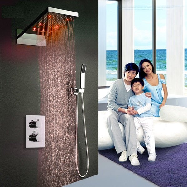 Cascada Showers 9"x22" Shower Set With 3-Way Thermostatic Valve - Product Image 6