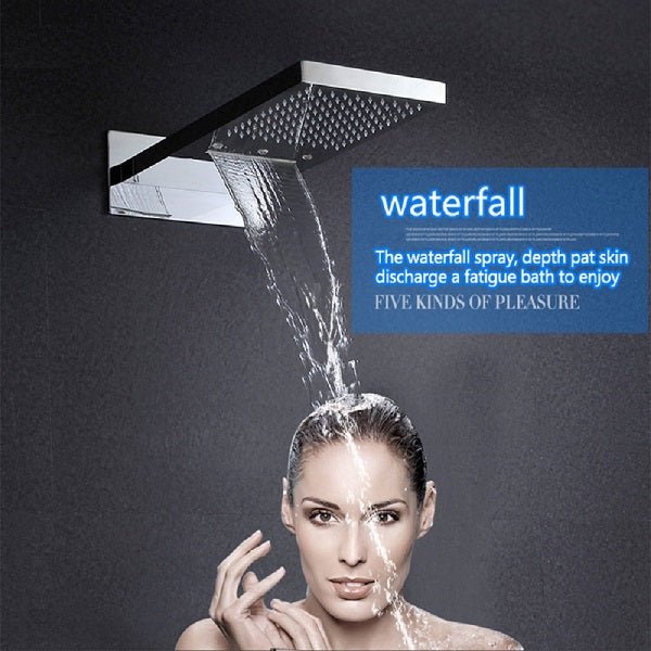 Cascada Showers 9"x22" Shower Set With 3-Way Thermostatic Valve - Product Image 10