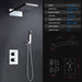 Cascada Showers 9"x22" Shower Set With 3-Way Thermostatic Valve - Detail View 3