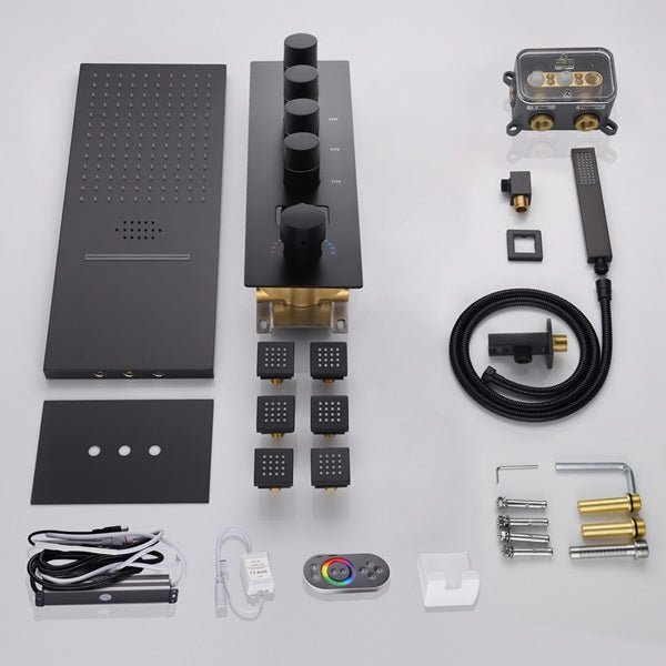 9"x22" Bologna LED Music Shower System By Cascada Showers - Detail View 3