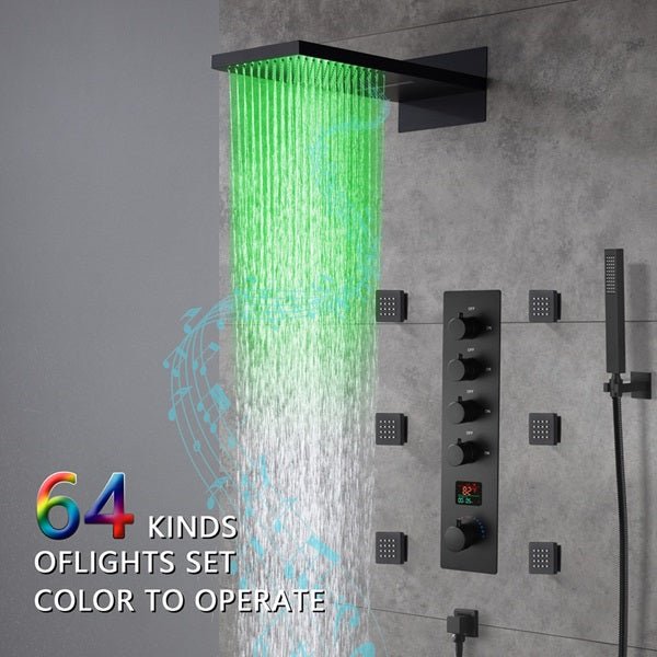 9"x22" Bologna LED Music Shower System By Cascada Showers - Alternate View