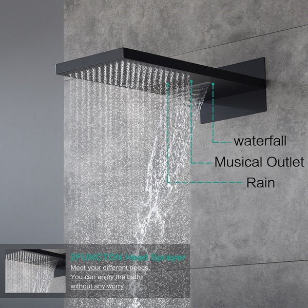 9"x22" Bologna LED Music Shower System By Cascada Showers - Product Image 5