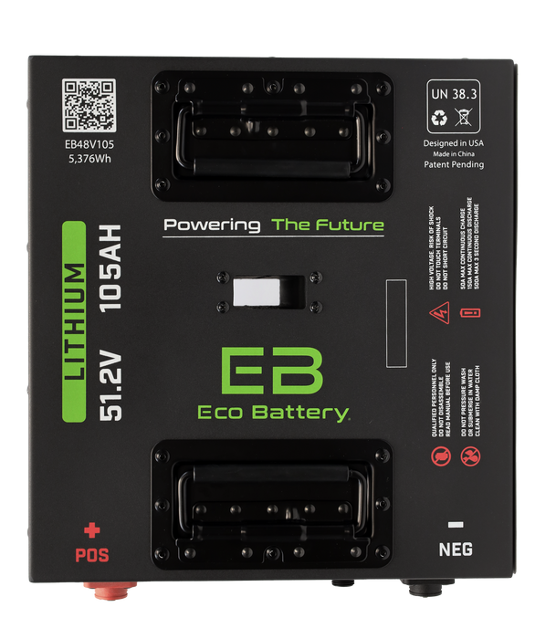 51V 105Ah LiFePO4 Battery Bundle / Evolution / Universal - angle view
