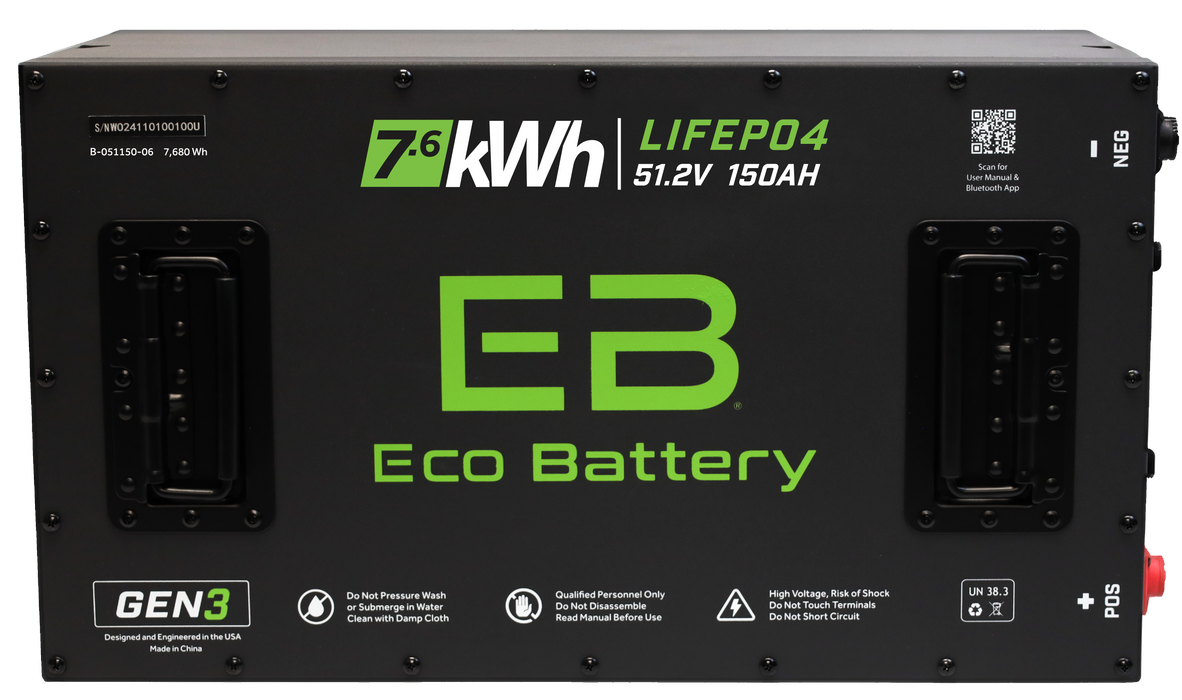 Eco Battery 51V 150Ah LiFePO4 golf cart battery bundle for EZGO TXT Samsung Gen1