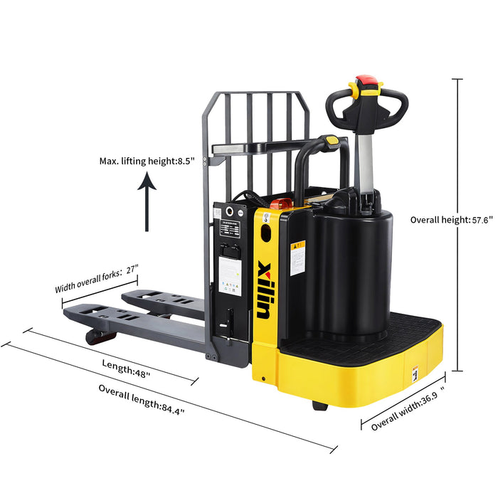 Xilin CBD30T electric pallet jack side profile view
