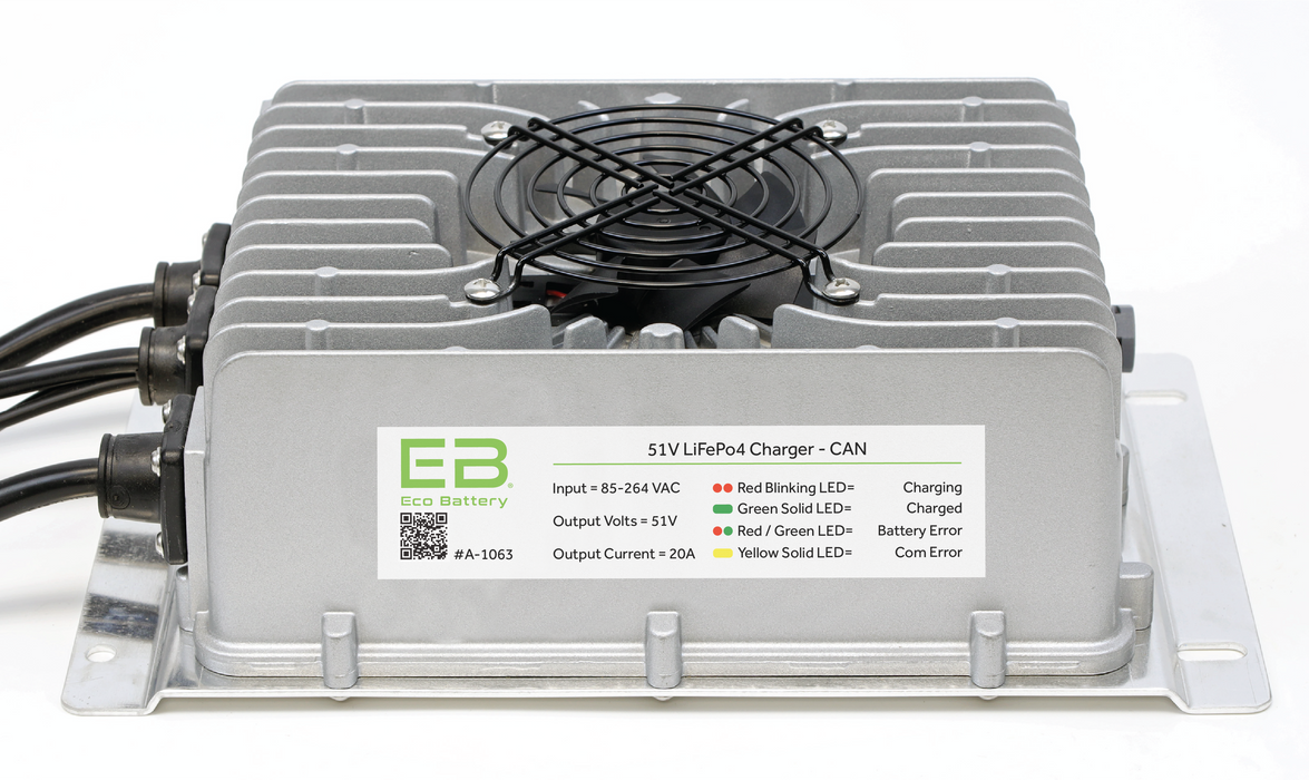 51V 20A CAN Charger - front view