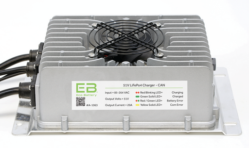 51V 20A CAN Charger - front view