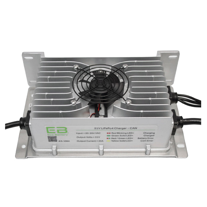 51V 20A CAN Charger - front view