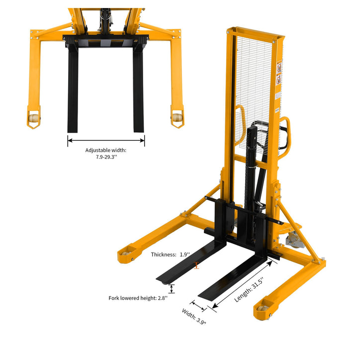 Xilin SDJAS500 manual pallet stacker in warehouse use