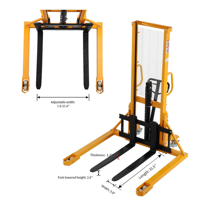 Xilin SDJAS1016 manual pallet stacker in warehouse use