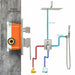 20'' or 24'' Ceiling-Mounted Chrome Rainfall Shower Faucet - specifications diagram