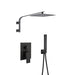 12inch 2 way Big arc Wall Mounted Matte Black Shower System with two function pressure balance Rough-in Valve Body and Trim - side view