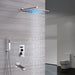 wonderland shower inc Chrome 3-Way Digital Shower System with 12" or 16" Rain Head: LED... Shower Faucets Sets - Side View