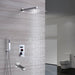 wonderland shower inc Chrome 3-Way Digital Shower System with 12" or 16" Rain Head: LED Options Shower Faucets Sets