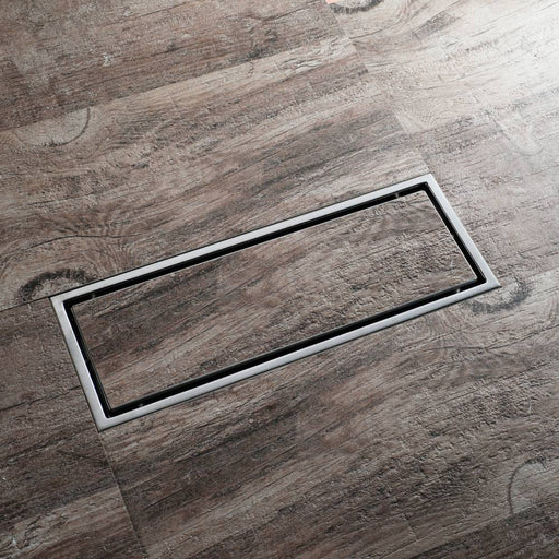 wonderland shower inc Brushed nickel stainless floor drain 11.8inch x 4.3 inch - Main Product Image