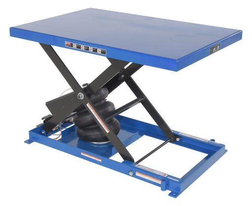 Vestil ABLT-1000 Steel Heavy-Duty Air Bag Scissor Lift Table 48 in. x 32 in. 1,000 lb. Capacity Blue