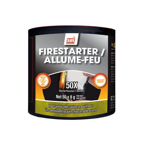 Drolet 50 Sachet Pouches Fire Starter fire starter - front view